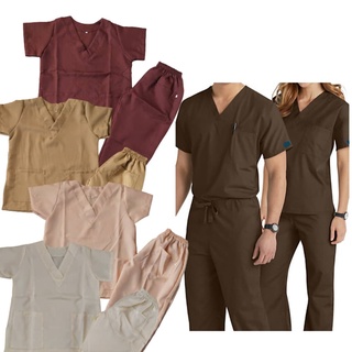 Liimoca' QUALITY SCRUBSUIT //brown  (wash&wear)