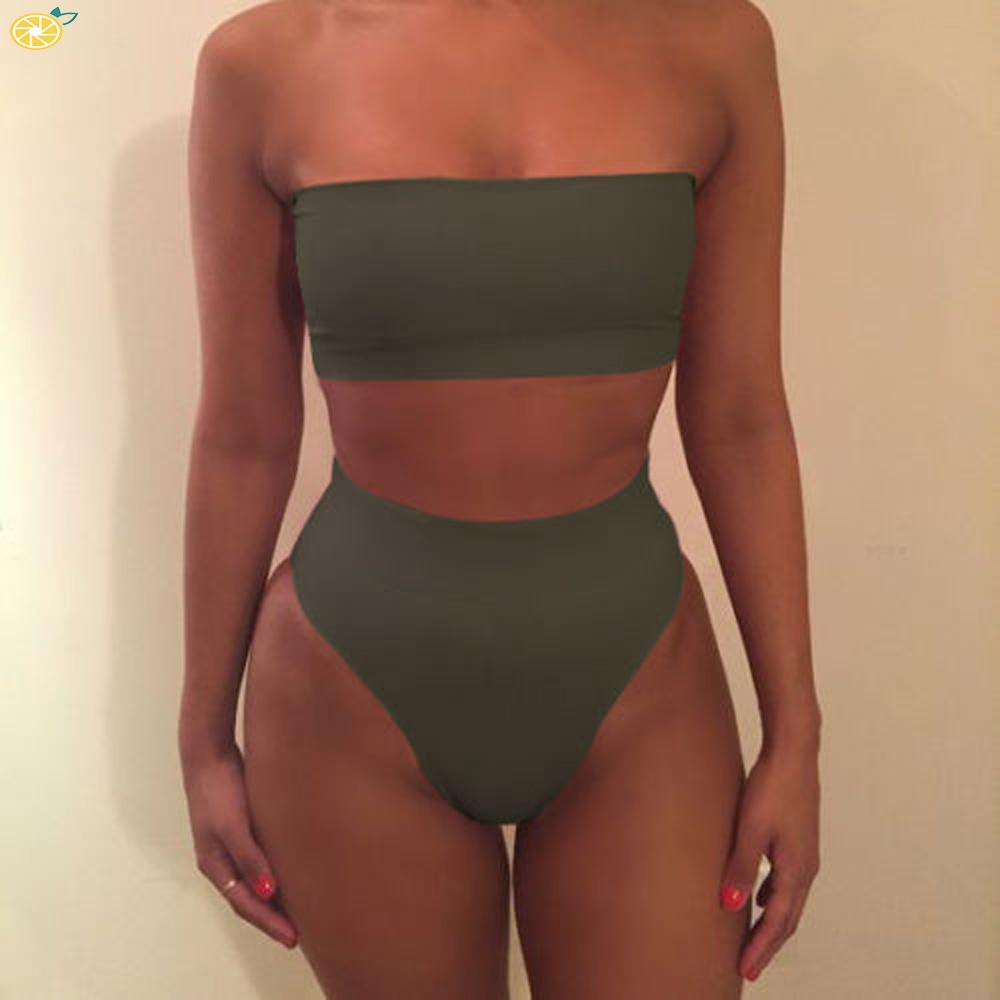 strapless two piece bathing suits