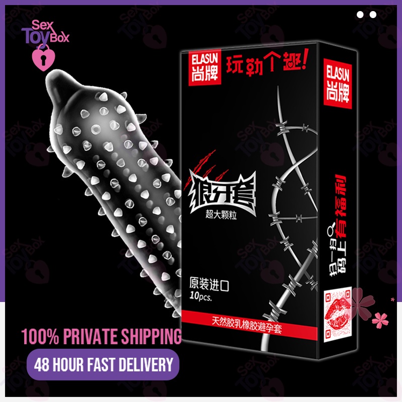 Elasun Condom For Men Time Delay Lasting Reusable Condoms Condom With Spike Spike Shopee 1970