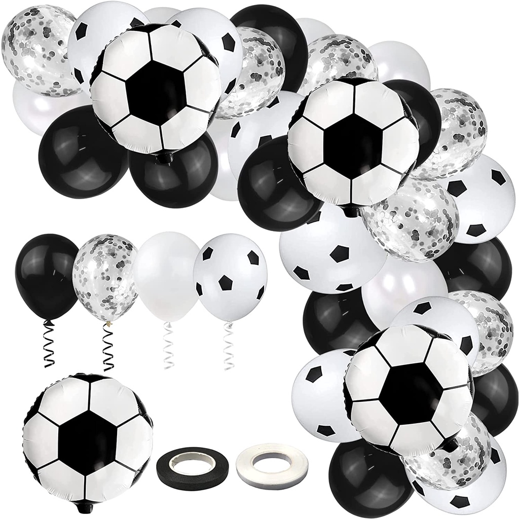 100 Pieces Soccer Party Balloon Arch Kit Soccer Balloon Party