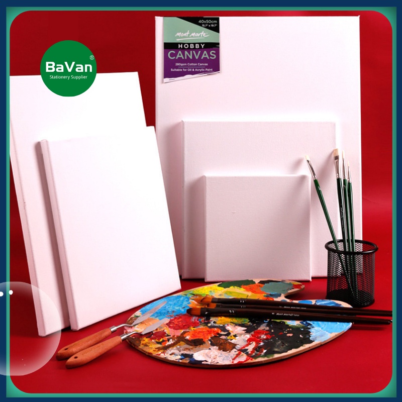BAVAN Canvas Board Painting Plain with Wooden Frame With (7 Sizes
