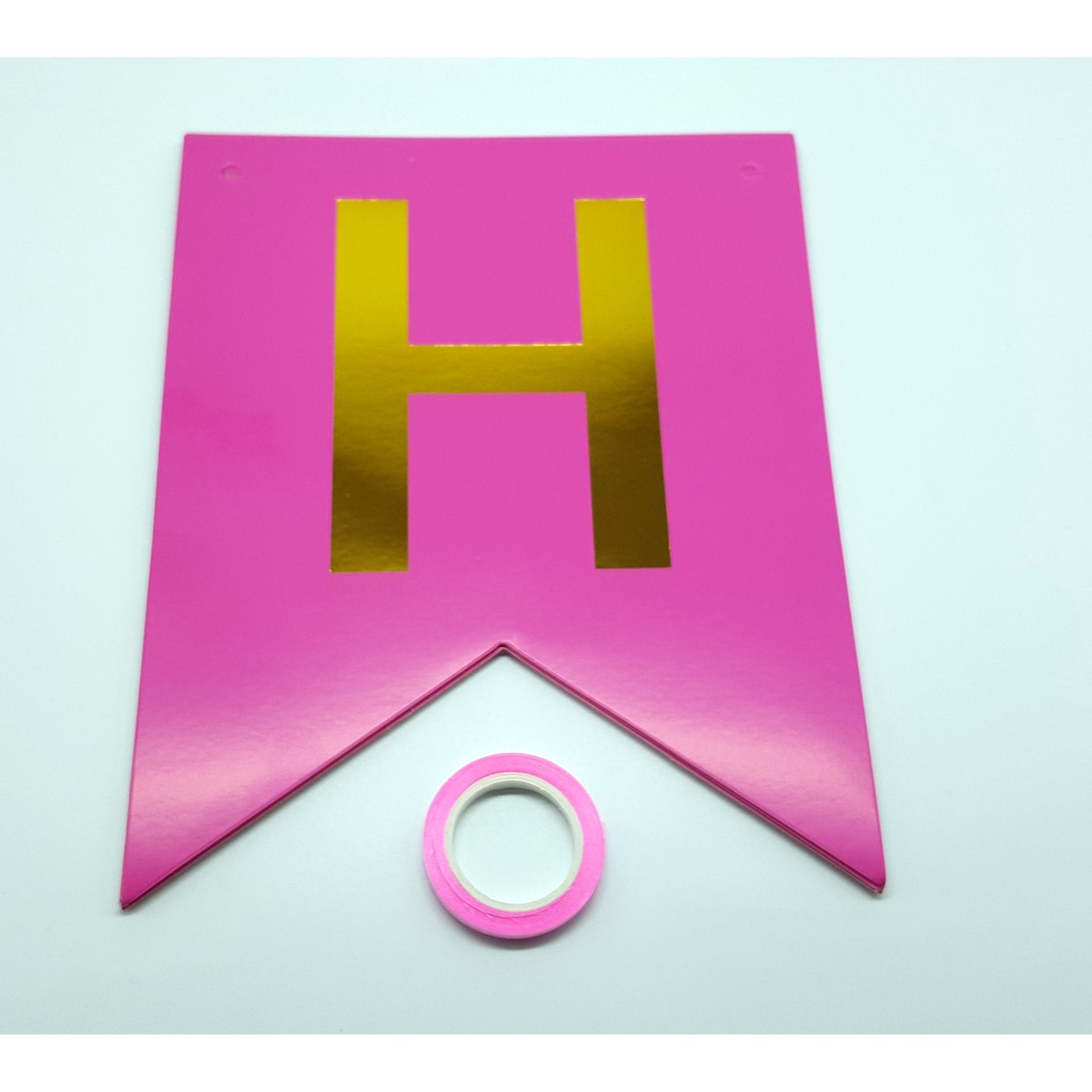 Happy Birthday Pink Banderitas Banner Party Decor | Shopee Philippines