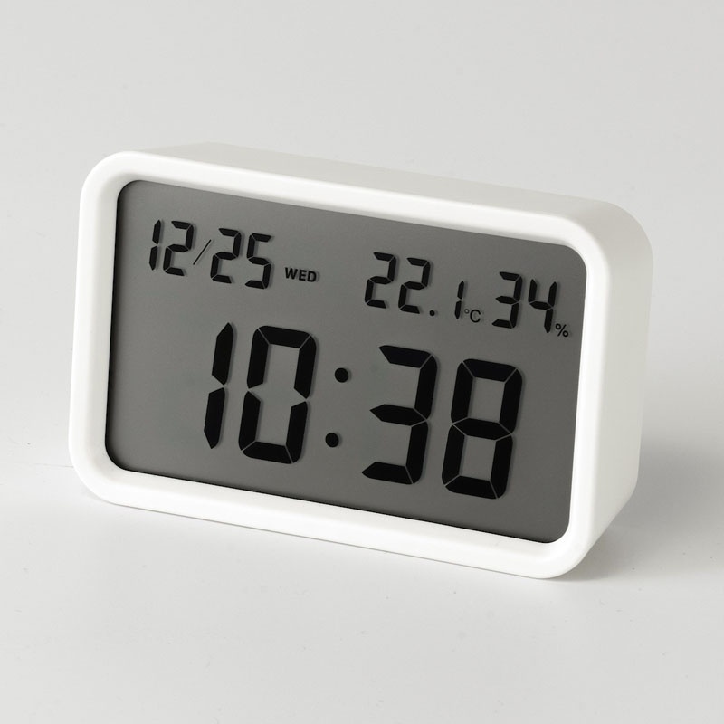 MUJI Muji digital clock trumpet smart alarm clock student with desktop