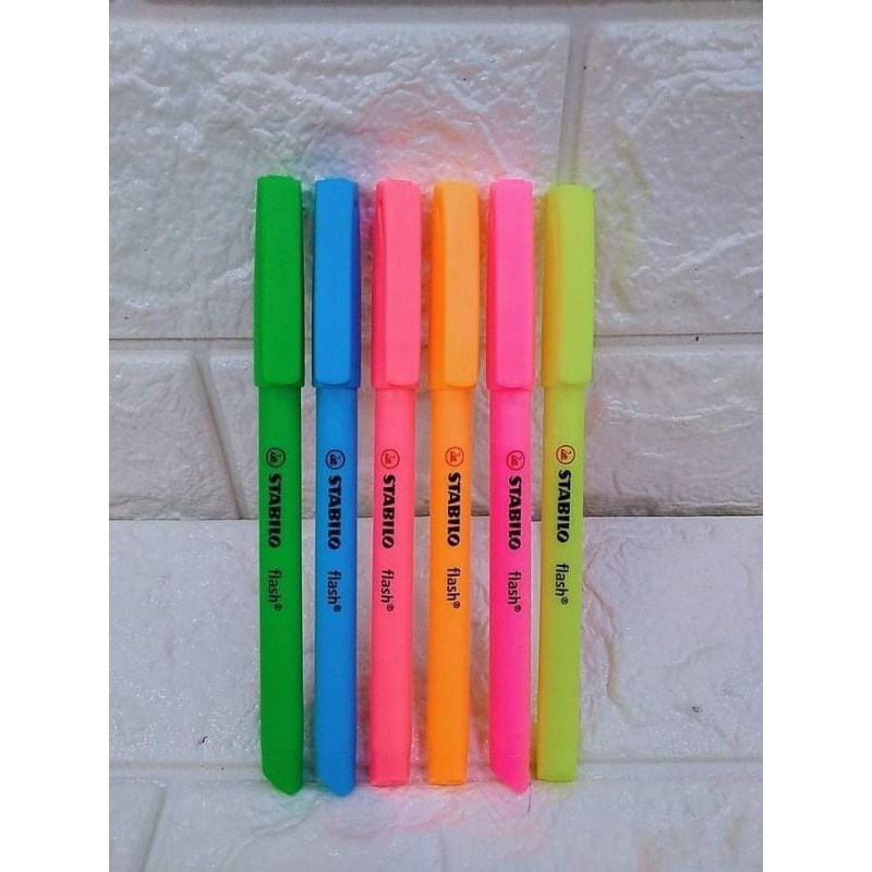 STABILO FLASH HIGHLIGHTER 6 COLORS | Shopee Philippines