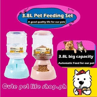 Pet  Feeders Large Capacity Cat Automatic Cat Water Fountain Plastic Dog Water Bottle【3.8L】