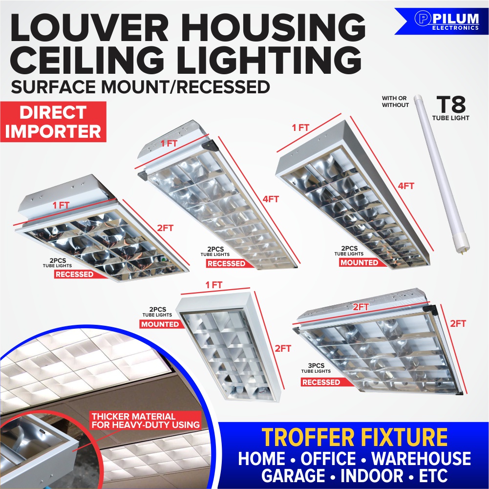 High Quality Louver Housing with or without T8 LED Tube Light