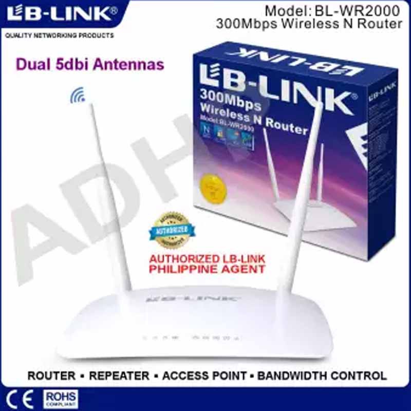 Lb Link Bl Wr00 Wifi N 300mbps Dual Antenna Router 966