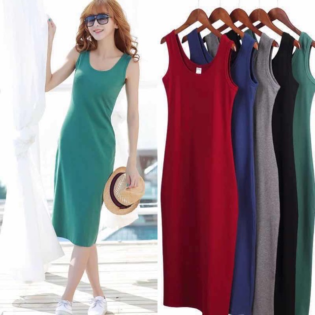 Basic Sleeveless Dress | Shopee Philippines