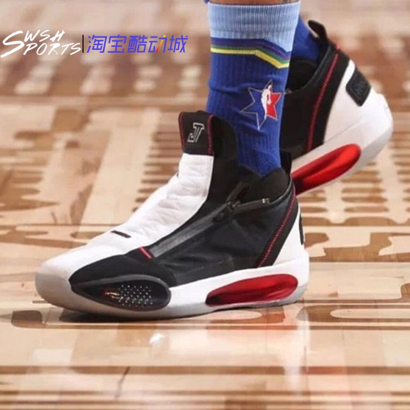 Air Jordan 34 Se Bred Aj34 Black And White Red All Star Basketball Shoes Cu1548 001 Shopee Philippines