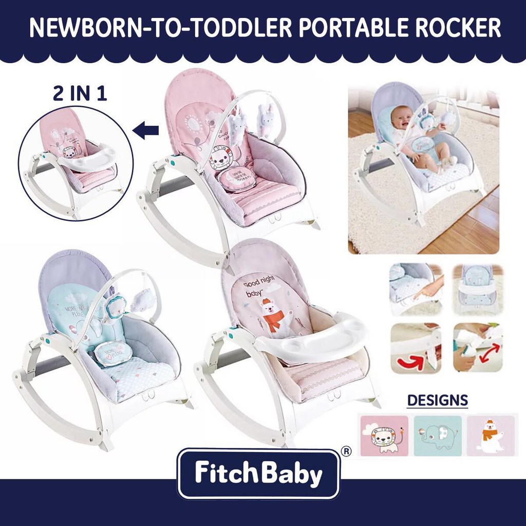 NEW ARRIVAL! Fitch baby 2 in 1 Rocker Dining Chair | Shopee Philippines