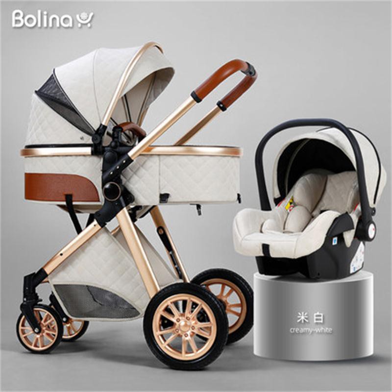 Bolina 3 in 1 Baby Stroller High Landscape Carriage Light Newborn 
