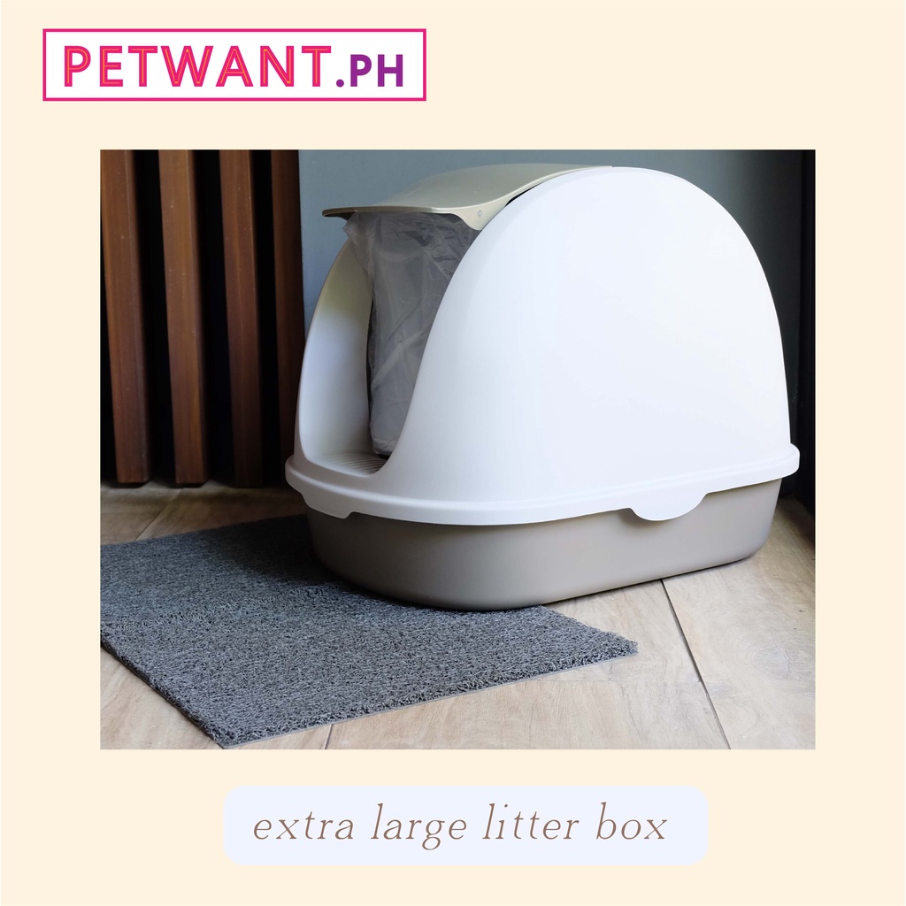 Extra Large Cat Litter Box Petwant with Scooper and charcoal filter #3