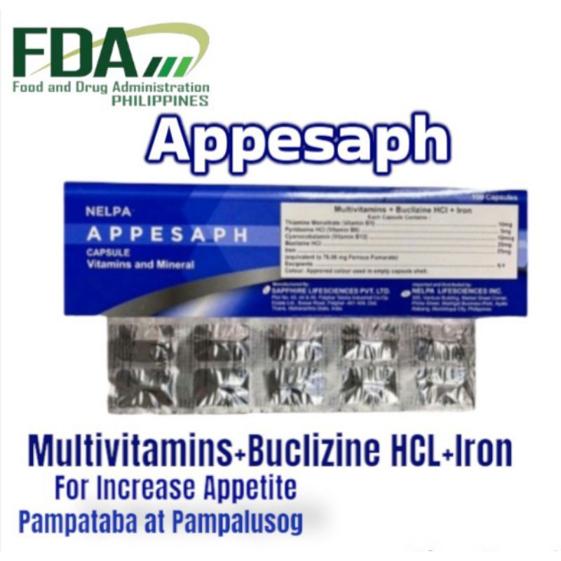 APPESAPH-Multivitamins+Buclizine+HCI+Iron(Appetite Stimulant) #5