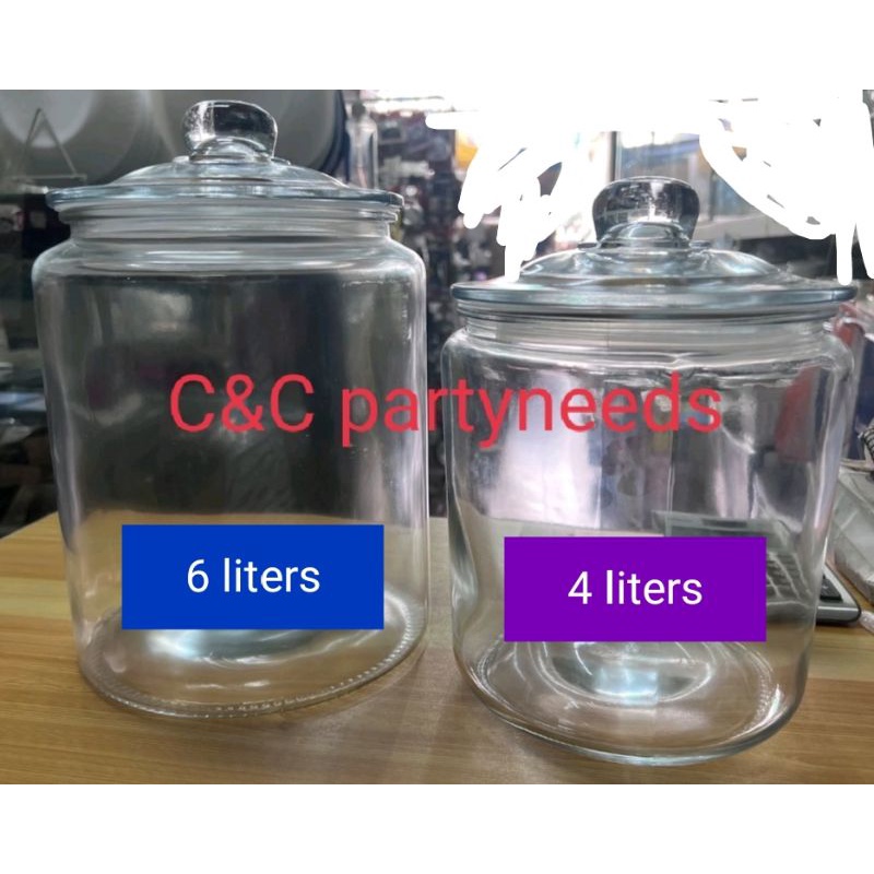 Cookie jar Large Decorative Glass Jar with airtight Lid Shopee Philippines