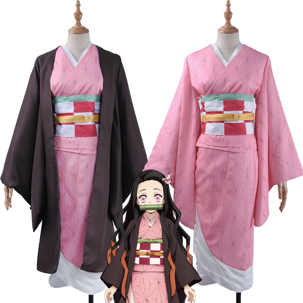 【cod】demon Slayer Kimetsu No Yaiba Kamado Nezuko Suit Costume Wig