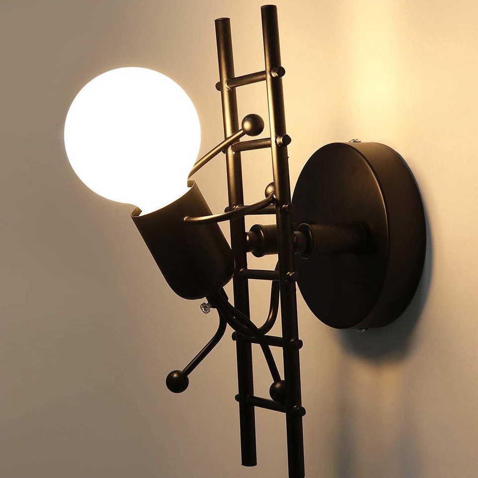 LH Nordic modern LED personalized creative interior wall lamp bedroom art decoration ladder lamp