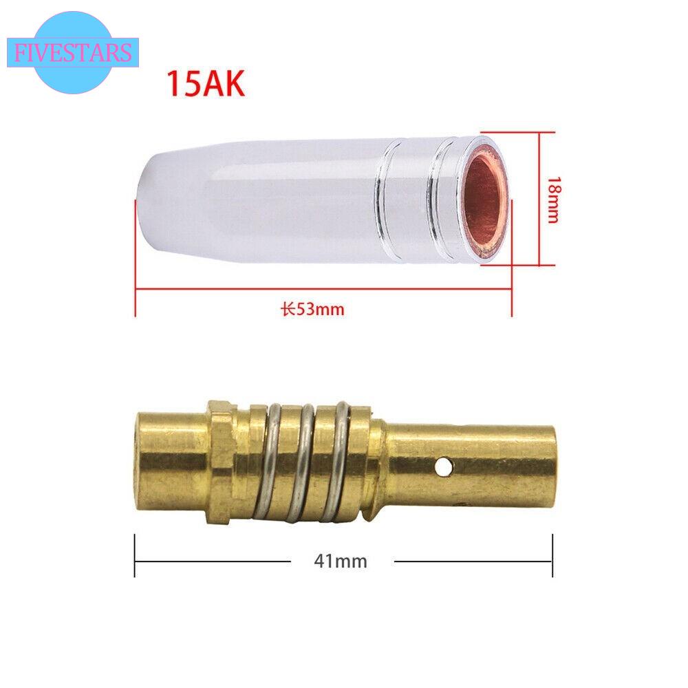 【FIVES】19Pcs Binzel 15AK Torch Welding Accessories Nozzles Contact Tips for MIG Welder