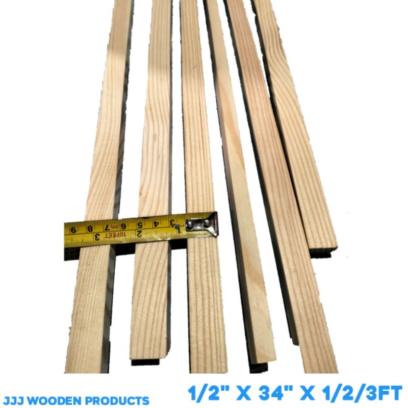 Wood Strips Palochina 1 2 X 3 4 X 1ft 2ft 3ft 12pcs Shopee Philippines