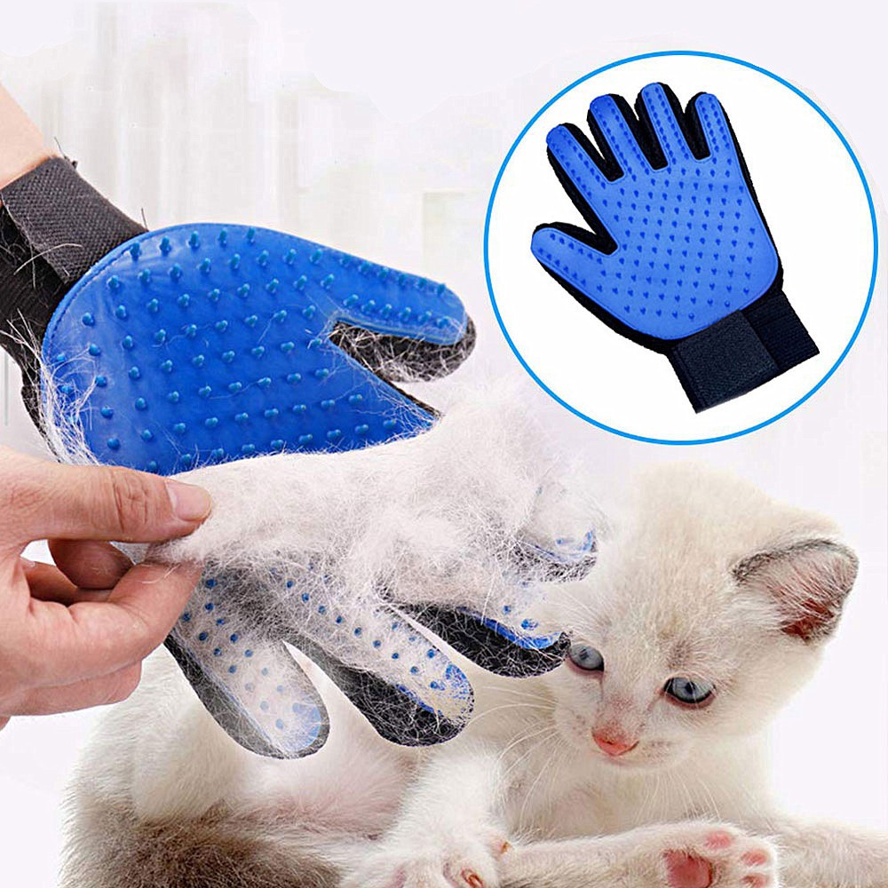 Dog Pet Grooming Glove Silicone Cats Brush Comb Deshedding Hair Gloves Dogs  Bath Cleaning Supplies Animal Combs | Shopee Philippines