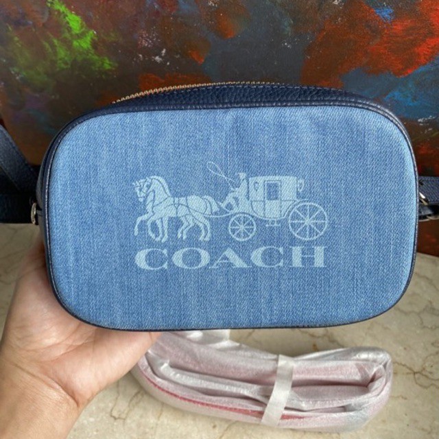 coach denim sling bag