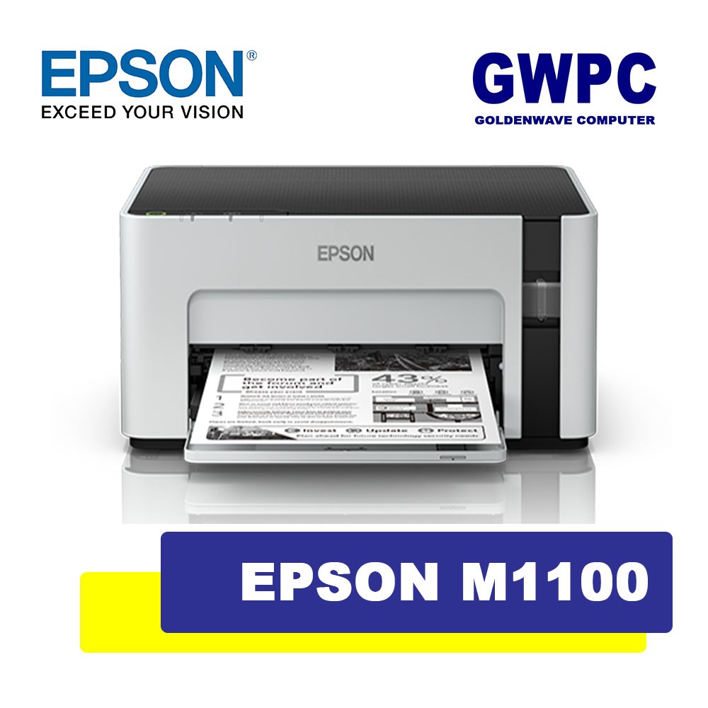 Qss9 Epson M1100 Ecotank Monochrome Ink Tank Printer Shopee Philippines 0444