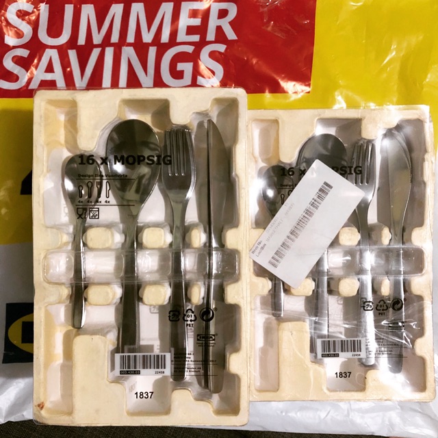 Ikea Fornuft 24 Piece Stainless Steel Kitchen Cutlery Set Knives Forks Spoons For Sale Ebay