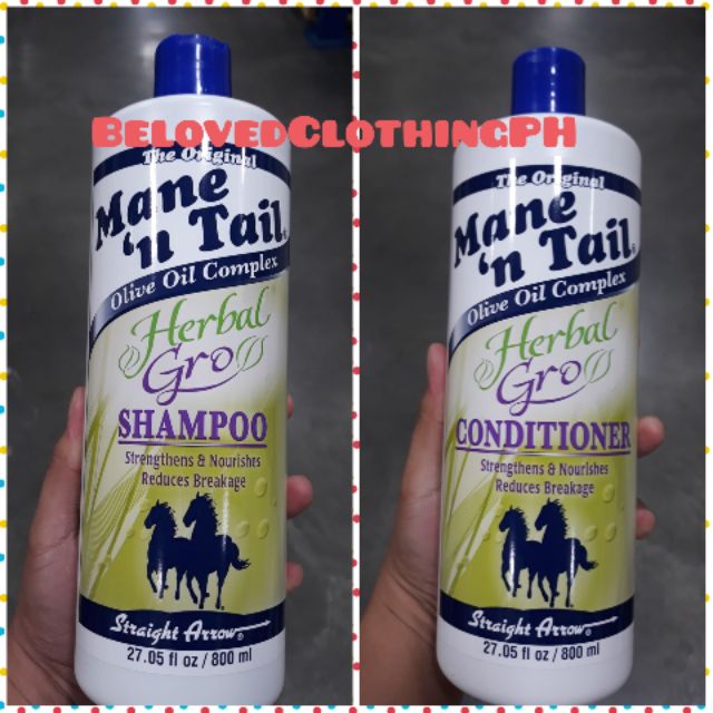 Mane N Tail Herbal Gro Shampoo And Conditioner 800ml Shopee