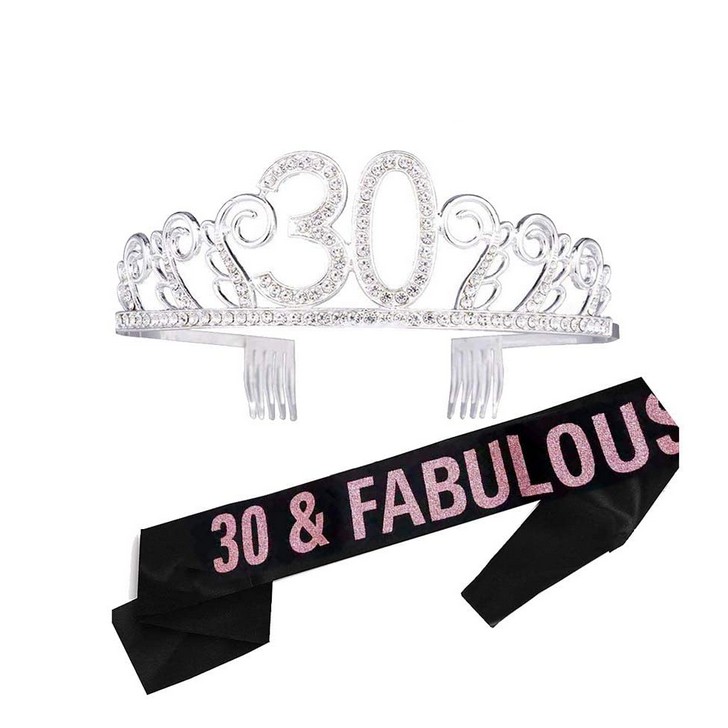 30th Birthday Sash And Tiara Brand