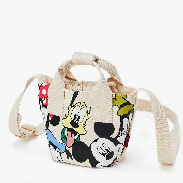  Zara  Mickey  Mouse  Canvas Crossbody Handbag Shoulder Bag 