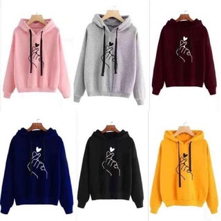 Oppa Finger Heart Hoodie Jacket eo #5