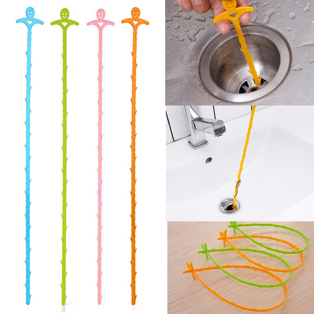 U Shaped Sink Sewers Dredge Hook Household Cleaning Strip Kitchen Toilet Drainage Pipe Cleaning Tool