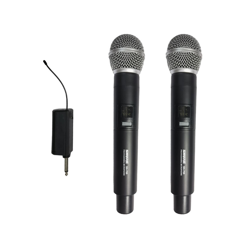 SHURE Wireless Microphone, Dual Handheld Microphone with Receiver