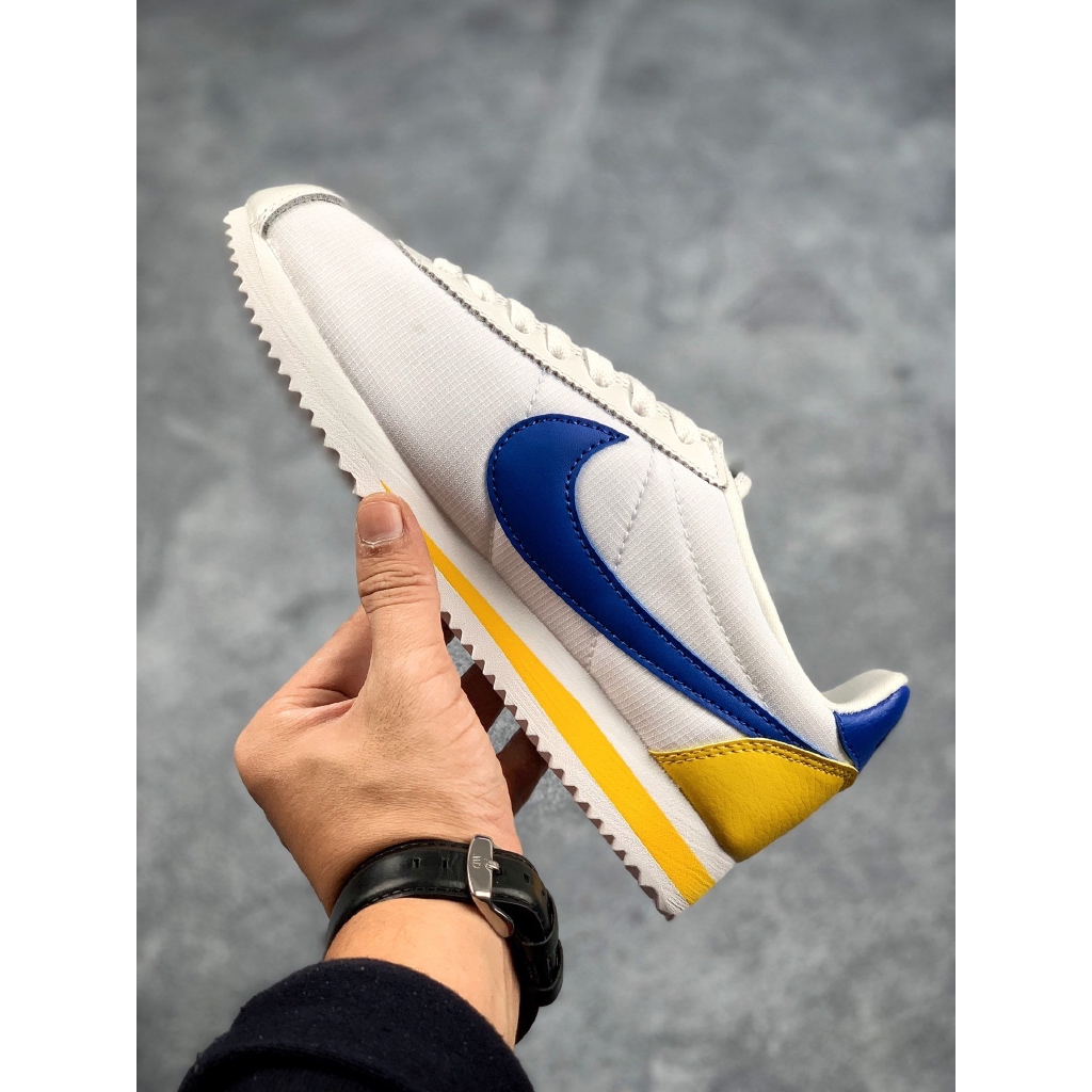 nike classic cortez blue yellow