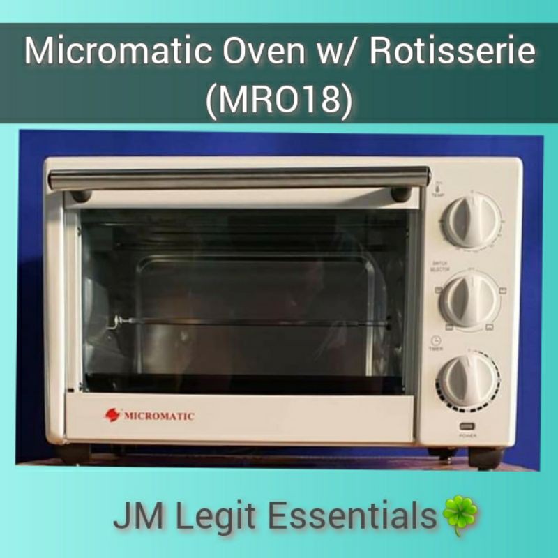 Micromatic electric oven w/ rotisserie 19l mro18 BeeCost