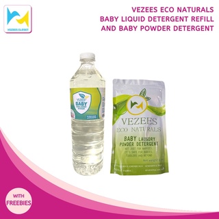 VEZEES ECO NATURALS Duo Bundle 1K Baby Laundry Detergent,1L Liquid Detergent, with Kojic Soap