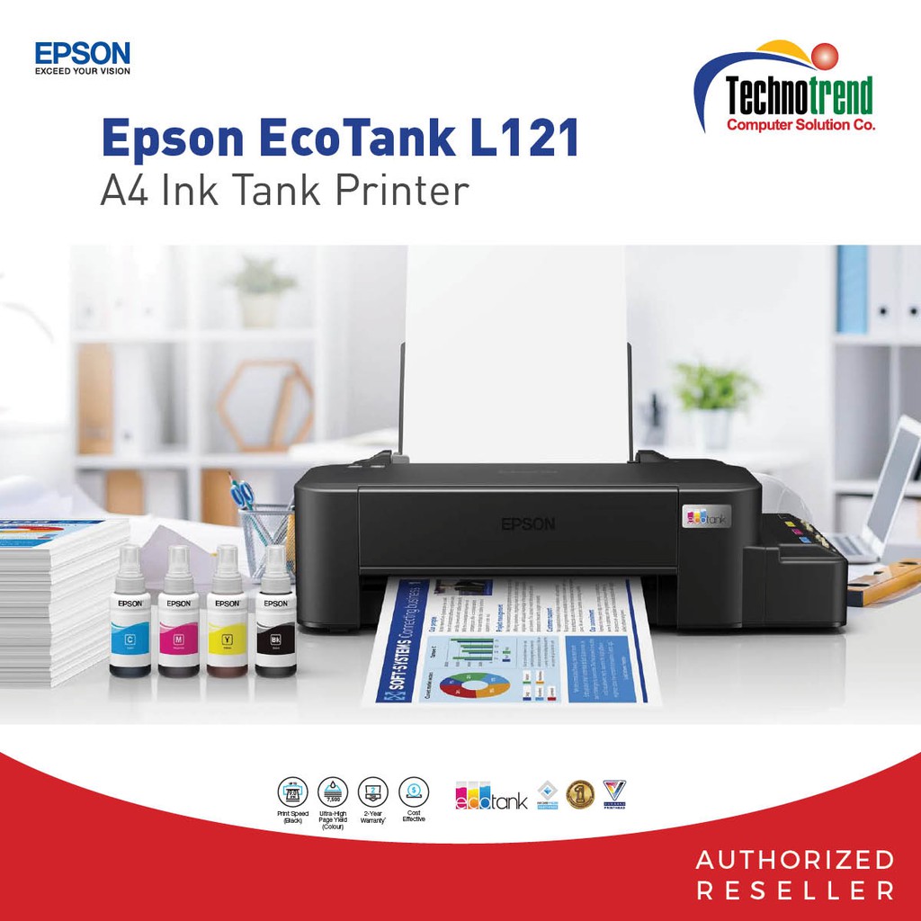 Epson Ecotank L121 A4 Ink Tank Printer Shopee Philippines 9124