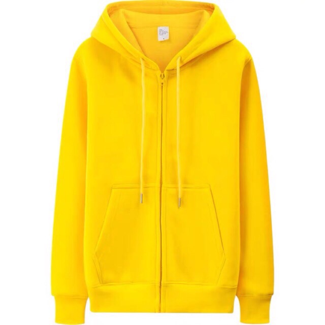 yellow zipper hoodie