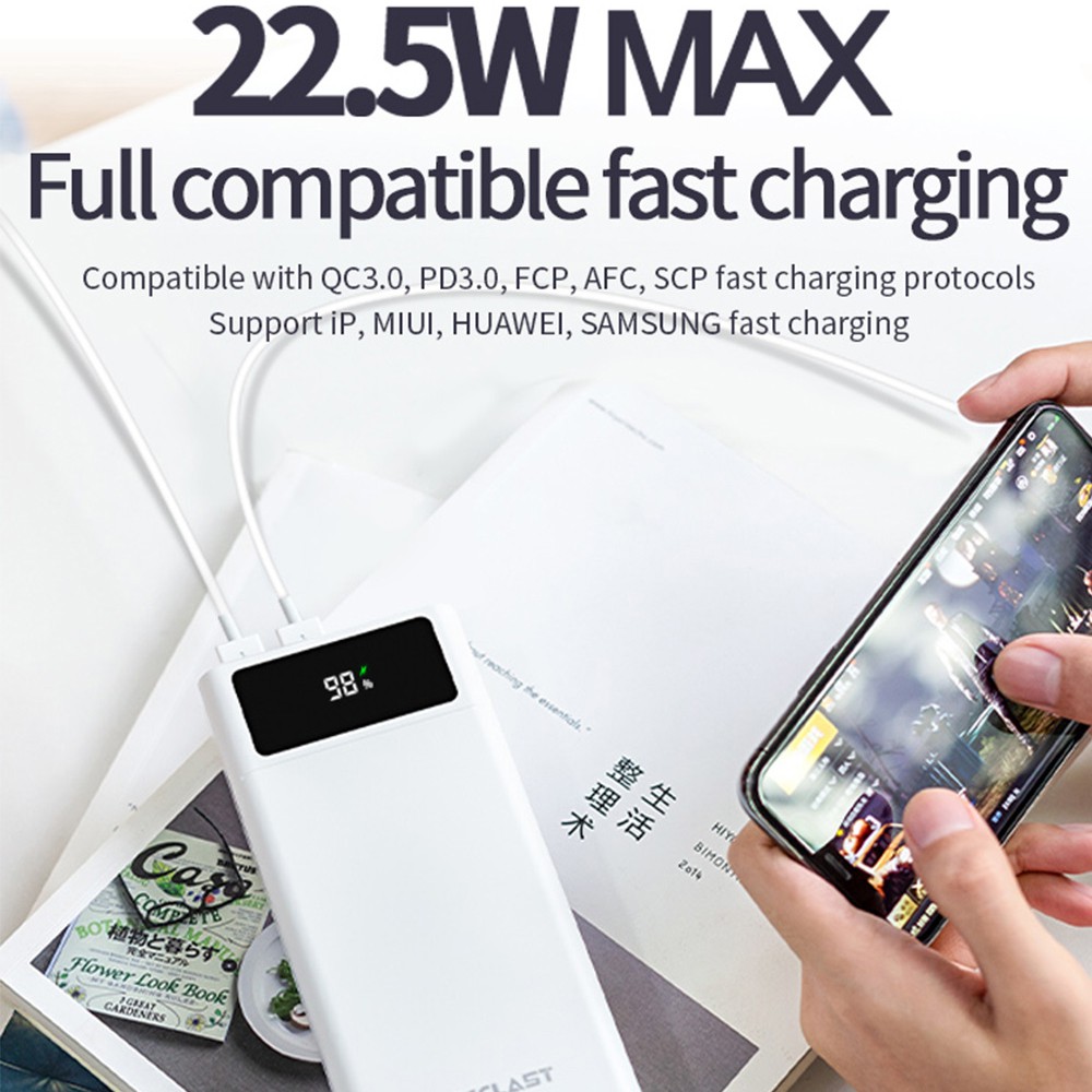 TECLAST A40 Pro 40000mAh 22.5W 5A Fast Charge version Dual Input 4 Output High Capacity PowerBank - Image 4