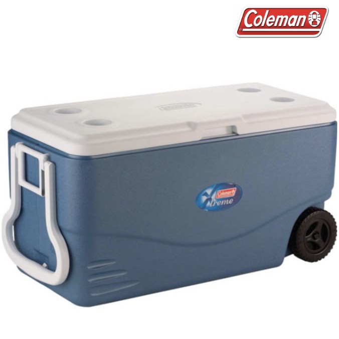 coleman 100 quart xtreme wheeled blue cooler