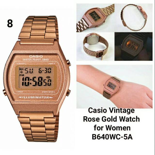 casio watch rose gold price original