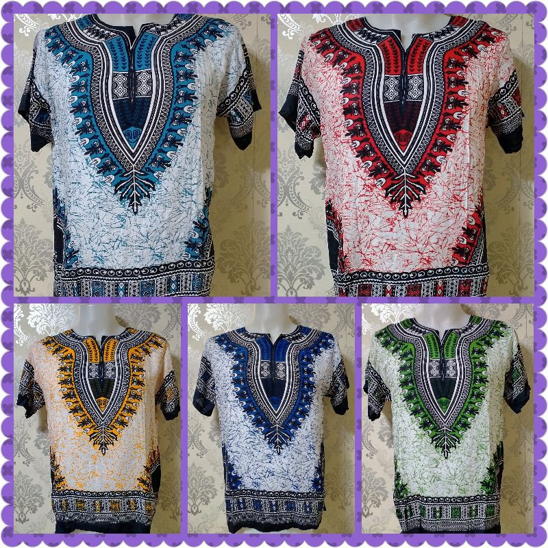 dashiki polo shirt new, Bohemian, ethnic design | Shopee Philippines