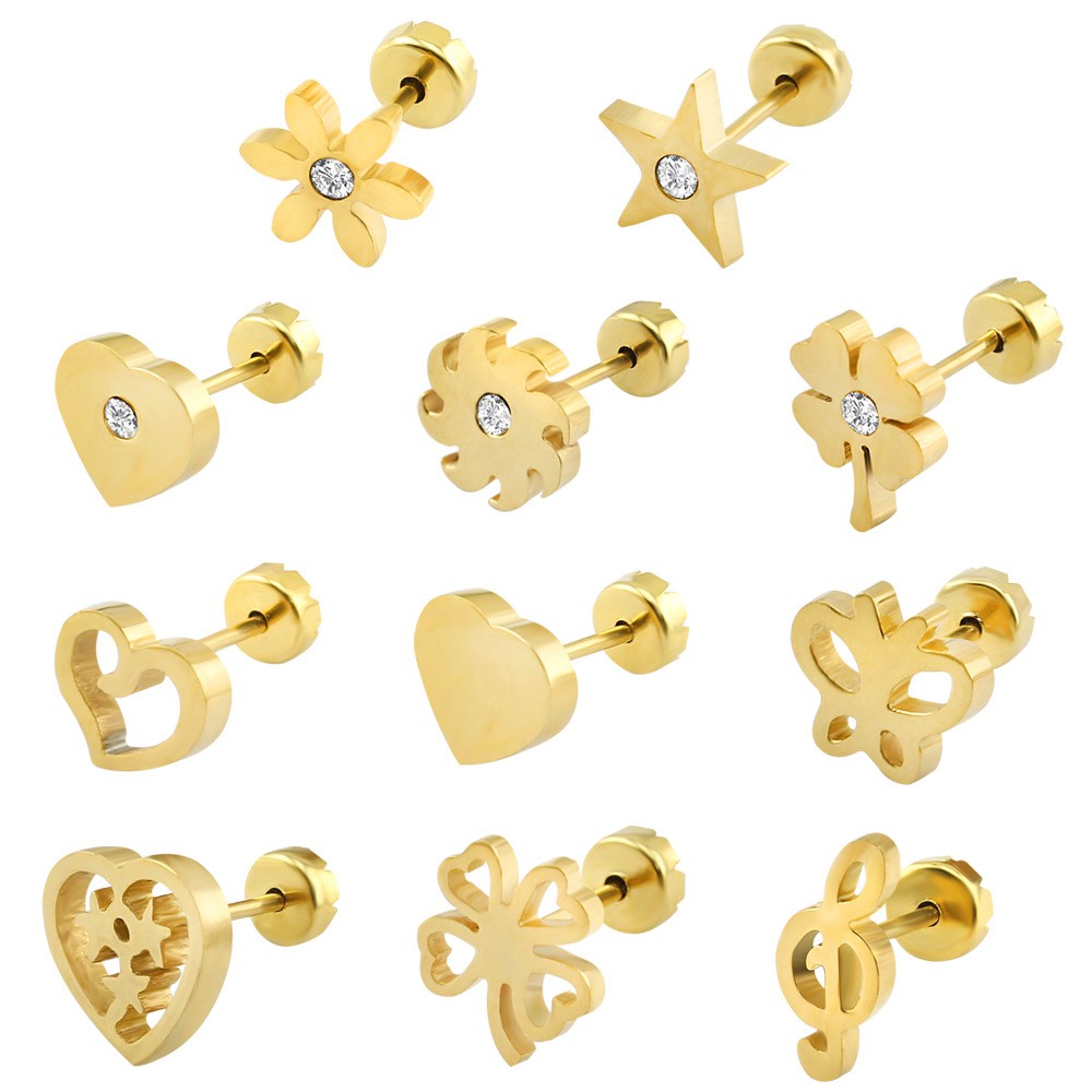 cute gold stud earrings
