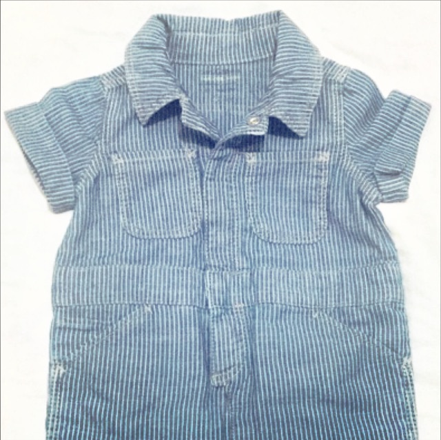 baby gap denim romper