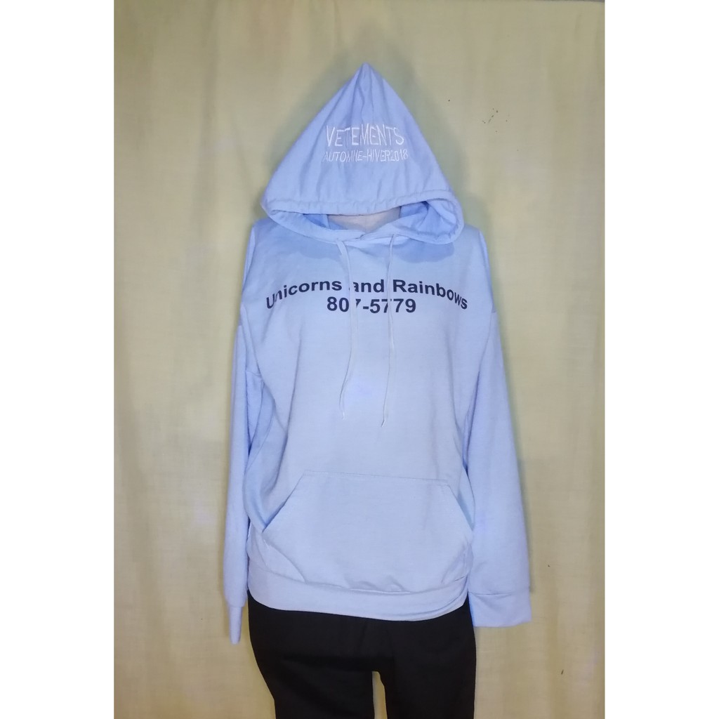 vetements hoodie blue