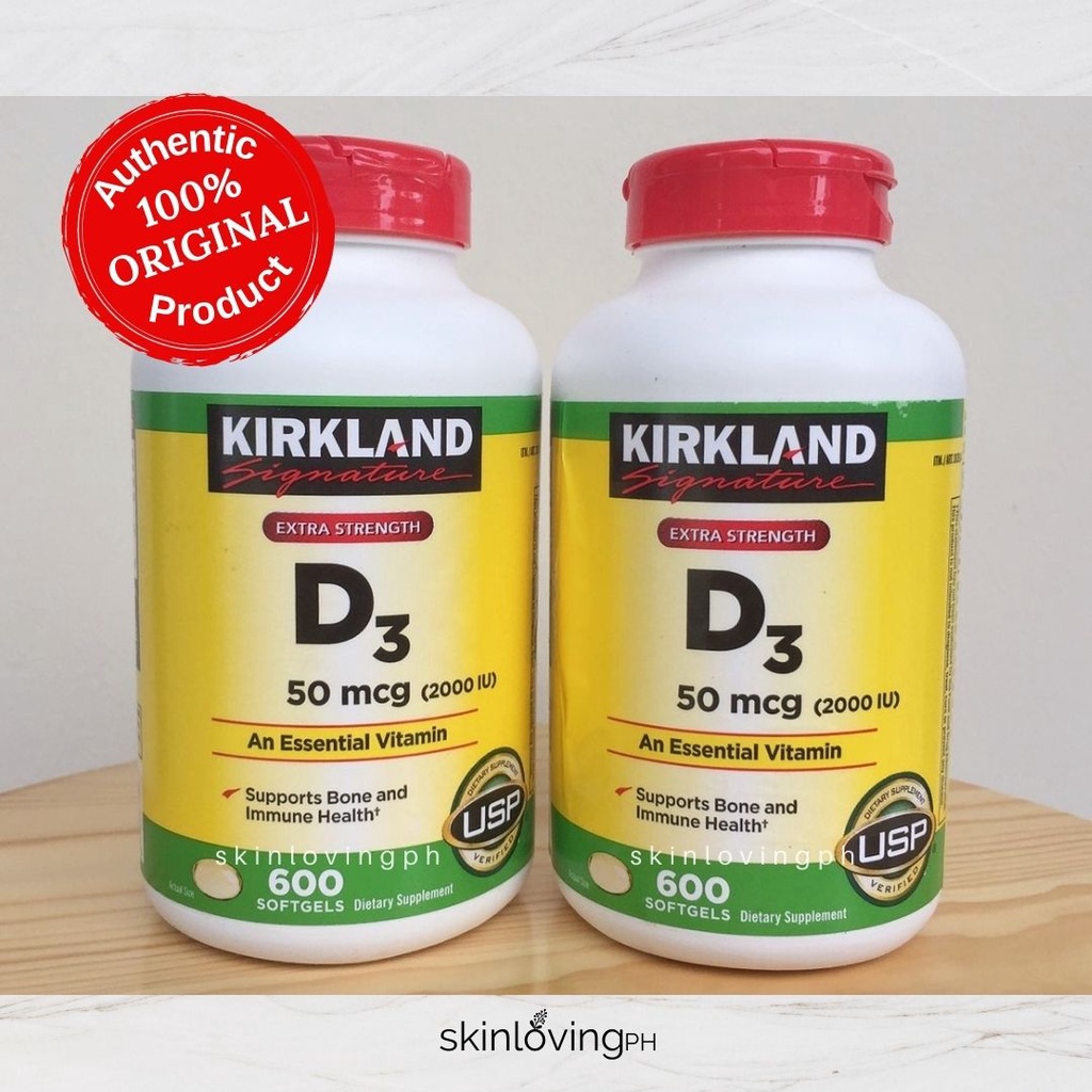 ORIGINAL Kirkland Signature Vitamin D3 50mcg Extra Strength 600