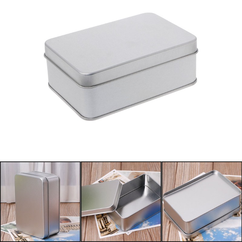 small tin storage box