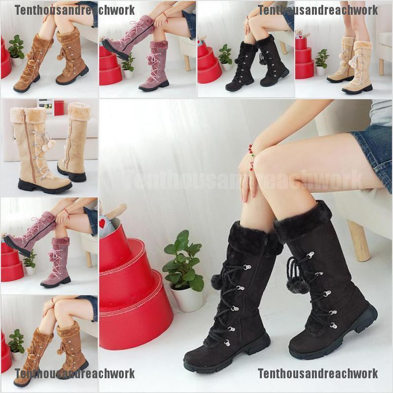 rubber sole knee high boots