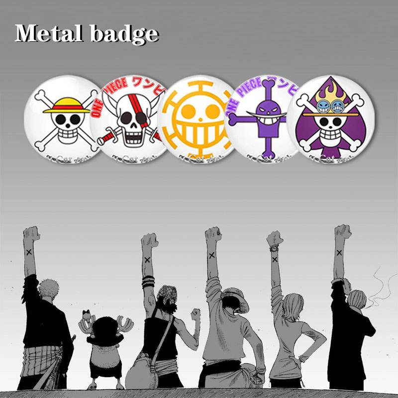 Anime Badges One Piece Luffy Armband Fashion Simple Cartoon Brooch Pins ...