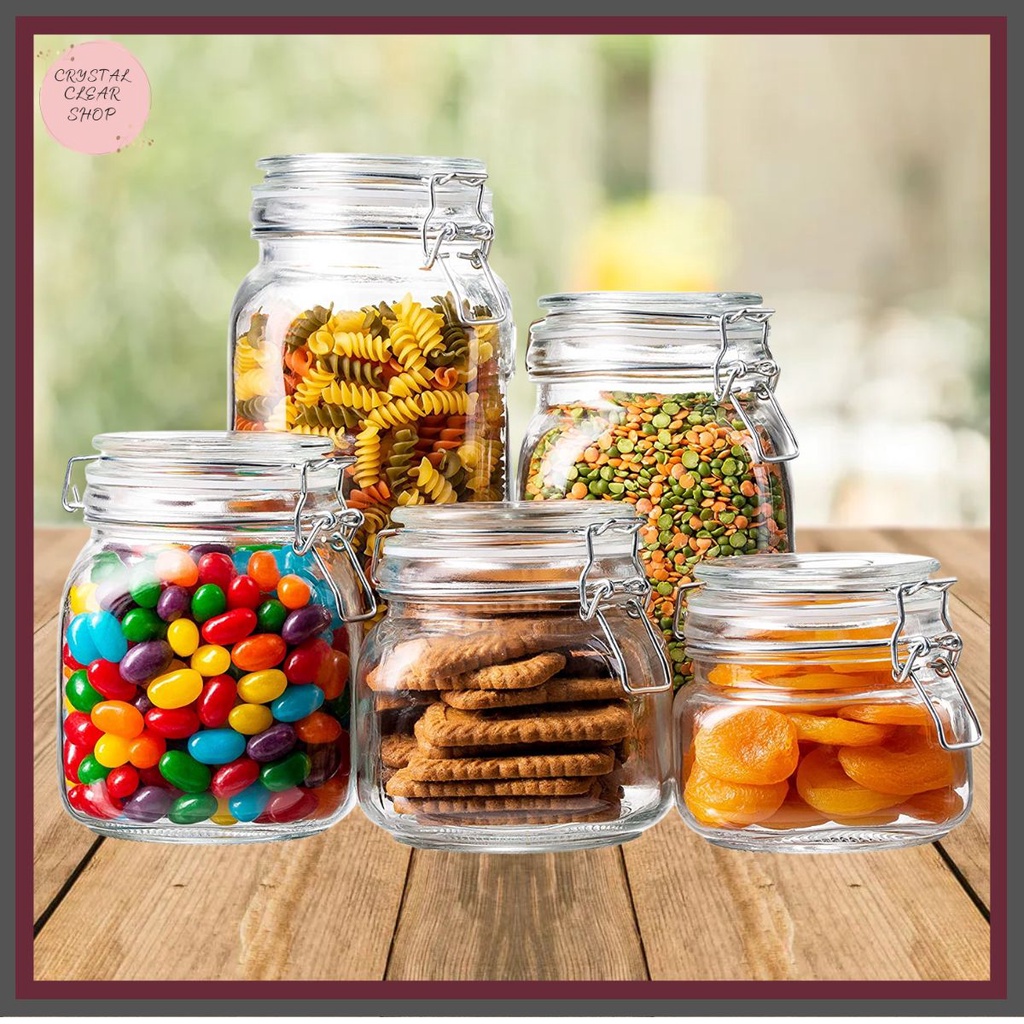 1200ml-airtight-glass-jar-with-buckle-clip-lid-round-jar-with-clip-set