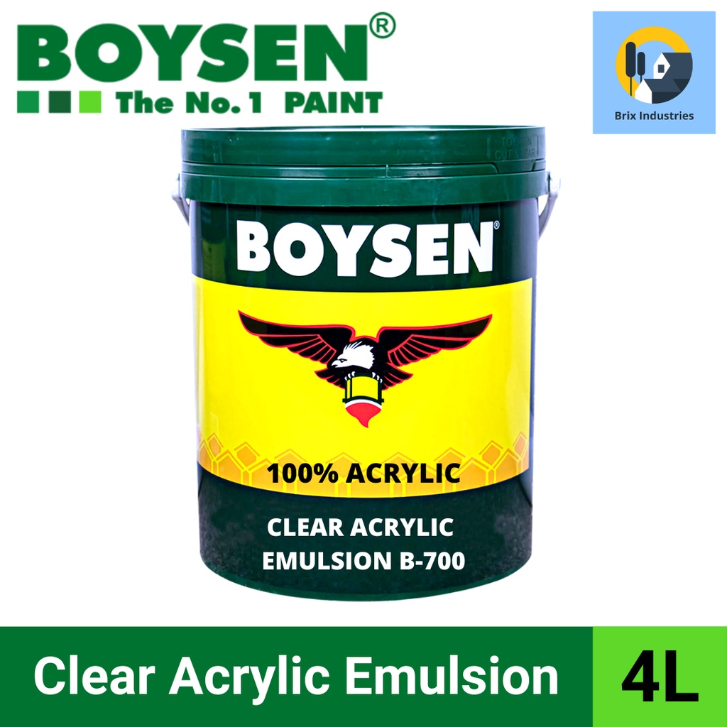 Boysen Clear Acrylic Emulsion 4 Liters (Gallon) B700 Used to Prevent